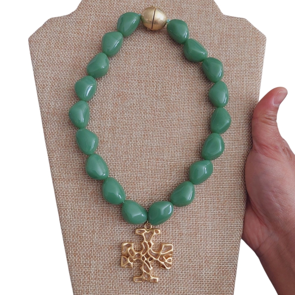 Authentic Tory Burch Roxanne Statement Necklace - image 2